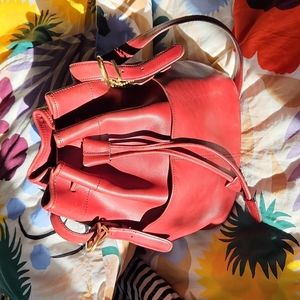 *Rare* Coach bucket bag dark red